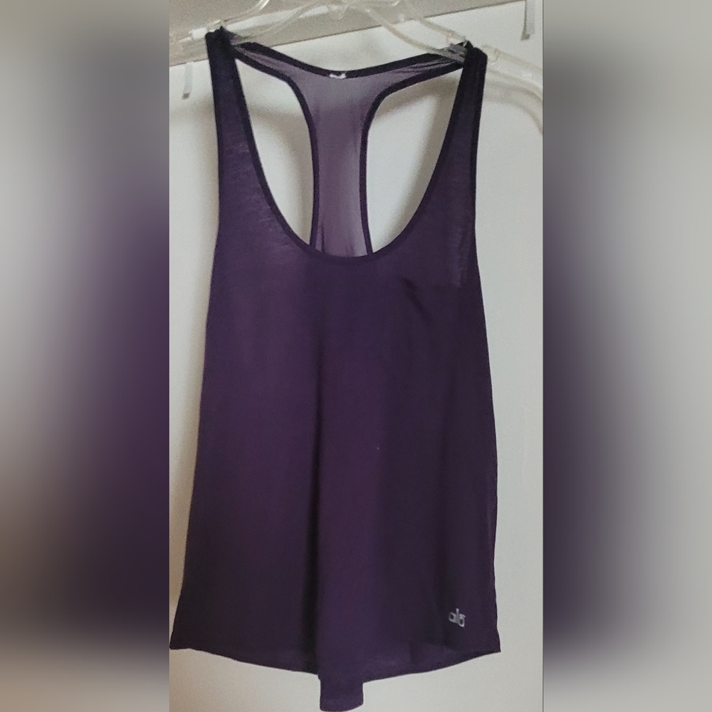 Alo Light weight racer back tank with mesh.